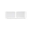 Wall luminaire CLIP AP2 SMALL ARGENTO, 2 flames, E27, white