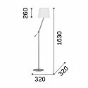 Floor lamp REGOL PT1, E27, white
