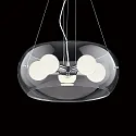 Pendant luminaire AUDI-10 SP5, 5 flames, E27, 60W, smoked glass