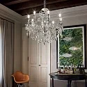Ideal Lux Chandelier GIOCONDA SP8, 8 flames, E14, silver