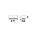 Ideal Lux Wall luminaire ANDROMEDA AP1, E27, white