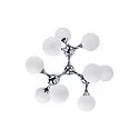 Ideal Lux Pendant luminaire NODI BIANCO SP9, 9 flames, E14, chromee