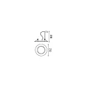 Ideal Lux Recessed light SWING, IP20, Ø 8.2cm, GU10 max. 50W, zinc casing, adjustable, chrome
