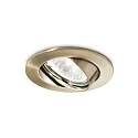 Recessed light SWING, IP20, Ø 8.2cm, GU10 max. 50W, zinc casing, adjustable, burnished
