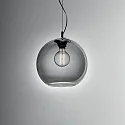 Ideal Lux Pendant luminaire NEMO FUME\' SP1 D40, E27, Ø 40cm, smoked glass