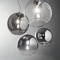 Ideal Lux Pendant luminaire NEMO FUME\' SP1 D40, E27, Ø 40cm, smoked glass