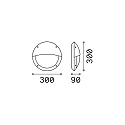 Ideal Lux Outdoor luminaire LUCIA-2 AP1 Wall luminaire, 1 flame, E27, white