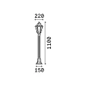 Ideal Lux Outdoor luminaire  ANNA PT1 SMALL Floor lamp, E27, black