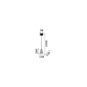 Ideal Lux Pendant luminaire OIL-2 SP1, E27, concrete