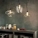 Pendant luminaire BISTRO\' SP1 PLATE, E27, transparent