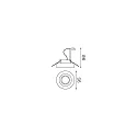 Ideal Lux Recessed spot BLUES ROUND, IP20, Ø 9.5cm, GU10 max. 50W, aluminium, white