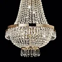 Ideal Lux Pendant luminaire CAESAR, 12 flames, Ø 55cm,  incl. G9 28W 2700K, with ice chrystal tips, gold