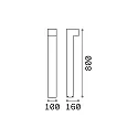 Ideal Lux Outdoor luminaire SIRIO PT2 BIG Path light, 2 flames, G9, 40W, black