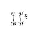 Ideal Lux LED Outdoor luminaire MINITOMMY PT1 LED Floor spot, GU10, 4,5W, white