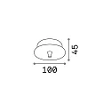 Ceiling canopy for Pendant luminaires, 1-fold, ROUND, white