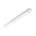 Ceiling canopy for Pendant luminaires, 3-fold, long, white