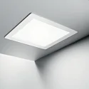 Ideal Lux LED recessed area light GROOVE SQUARE, IP20, 11.8cm, 10W 3000K 890lm 110°, white