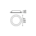 Ideal Lux LED recessed area light GROOVE ROUND, IP20, Ø 22.7cm, 30W 3000K 2450lm 110°, white