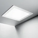Ideal Lux LED recessed area light GROOVE SQUARE, IP20, 22.7cm, 30W 3000K 2450lm 110°, white
