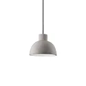 Pendant luminaire OIL-5, Ø 20.5cm / H 15.5cm, E27 max. 15W, concrete, cement grey / black