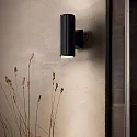 Ideal Lux Outdoor wall luminaire BASE, IP44, Up/Down, 2x GU10 max. 28W, height 18cm, matt black
