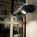 Ideal Lux Outdoor wall luminaire XENO AP1, 1 flame, IP44, GU10, pivotable, matt black