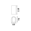 Outdoor LED wall luminaire APOLLO, IP44, Up/Down, 6W 4000K 400lm