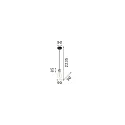 Ideal Lux Retro pendant luminaire FRIDA, E27max. 60W, black
