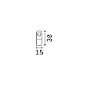 Cable holder for wall and ceiling mountings, Ø 1.5cm / H 3cm, burnished brass