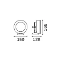 Ideal Lux Outdoor wall luminaire TOMMY IP66, GX53, adjustable, inkl. 7W 4000K, resin, grey