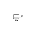 Outdoor ceiling luminaire CLIO, IP44, E27, without cover, aluminium