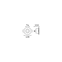 Ideal Lux Recessed luminaire SAMBA ROUND, IP20, GU10, paintable plaster, opening Ø 7.4cm