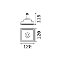 Ideal Lux Recessed spot ZEPHYR D16, IP20, GU10 max. 35W, paintable plaster
