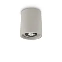 Ceiling luminaire OAK ROUND, IP20, Ø 13.5cm, GU10, pivotable, cement, grey