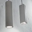 Ideal Lux Pendant luminaire OAK ROUND, IP20, Ø 7cm, GU10 max. 35W, cement grey / black cable