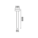Ideal Lux Outdoor floor luminaire TESLA BIG, IP44, height 80cm, 4x G9 max. 15W, anthracite