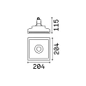 Ideal Lux Recessed spot ZEPHYR D20, IP20, GU10 max. 35W, paintable plaster