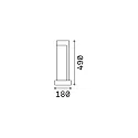 Outdoor LED floor luminaire TITANO BIG, height 74cm, granite grey resin