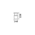 Outdoor floor luminaire TORRE SMALL, IP44, height 60cm, E27