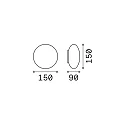 Ideal Lux Outdoor wall / ceiling luminaire BUBBLE, Ø 15cm / H 9cm, 2x G9, aluminium / plastic