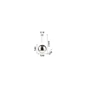 Ideal Lux Pendant luminaire MAPA D50, Ø 50cm, E27 max. 60W, nuanced chrome glass, clear