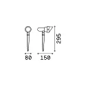 Ideal Lux Outdoor earth spikestrahler TERRA SMALL, IP65, GU10, pivotable, aluminium, coffee brown