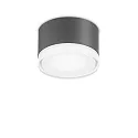 Outdoor wall / ceiling luminaire URANO SMALL, Ø 12cm, GX53 max. 15W, aluminium / acrylic, matt anthracite