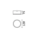 Ideal Lux Outdoor wall / ceiling luminaire URANO SMALL, Ø 12cm, GX53 max. 15W, aluminium / acrylic, matt anthracite