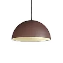 Pendant luminaire FOLK, 1 flame, Ø 40cm, E27, rust look / white