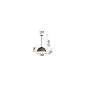Ideal Lux Pendant luminaire FOLK, 1 flame, Ø 50cm, E27, rust look / white