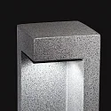 Ideal Lux Outdoor LED floor luminaire TITANO BIG, height 74cm, granite grey resin, 9W 4000K 450lm