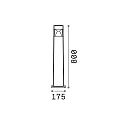 Ideal Lux Outdoor floor luminaire ELISA, IP44, 80cm, incl. GX53 3W + 7W 4000K, resin, white