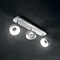 Ideal Lux LED wall / ceiling luminaire OBY, 3 flames, 18W 3000K 1200lm, adjustable, white