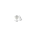 Ceiling luminaire DUBAI, 6 flames, Ø 52cm, E14, metal / refined chrystal